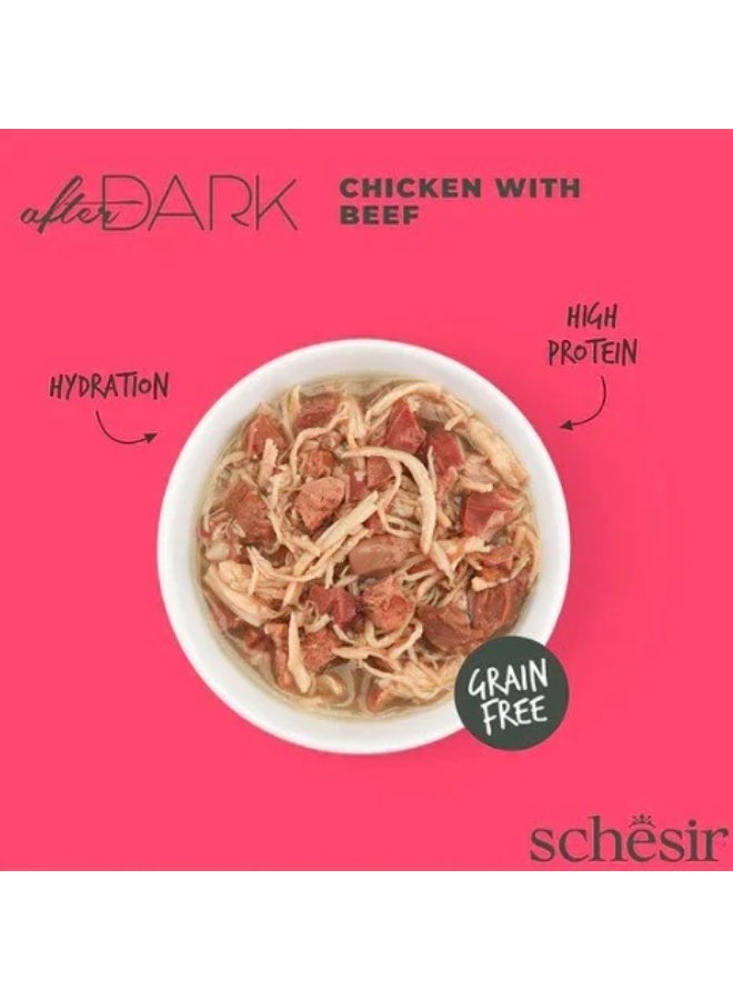 Caesar Cheezer After Dark Canned Chicken and Beef in Gravy for Adult Cats - Image 2